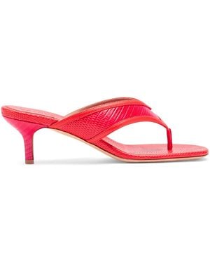 Malone Souliers Leather Koko Thong Sandals 45 - Red