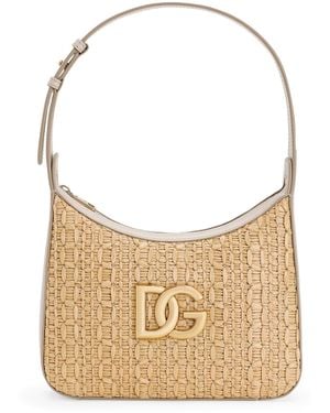 Dolce & Gabbana Raffia Shoulder Bag - Metallic