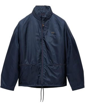Prada Hooded Re-Nylon Jacket - Blue