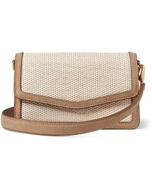Aspinal of London Raffia Eliza Clutch Bag - Natural