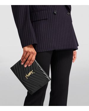 Saint Laurent Cassandre Matelasse Pouch in Black Lyst