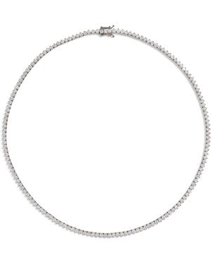 Harrods And Diamond Tennis Necklace - Metallic