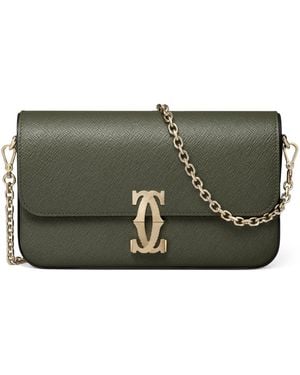Cartier Mini Leather C De Shoulder Bag - Green