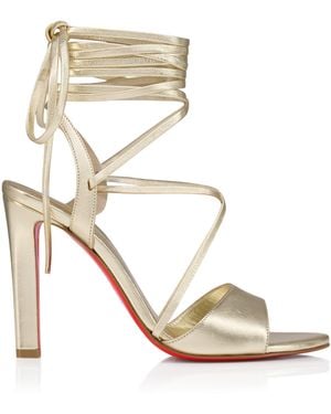 Christian Louboutin Fanny Randa Leather Sandals 100 - Metallic