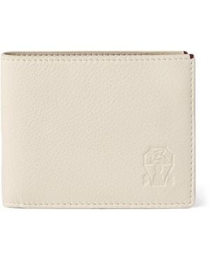 Brunello Cucinelli Leather Bifold Wallet - Natural
