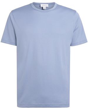 Sunspel Supima Cotton Classic T-Shirt - Blue