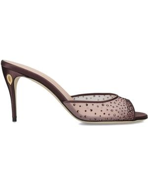 Jennifer Chamandi Lace Guido Mules 85 - Pink