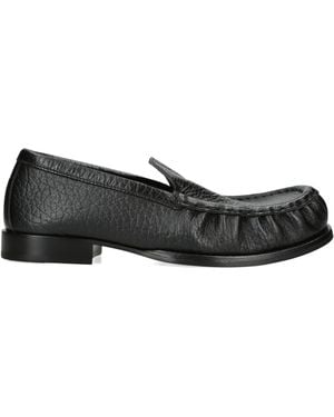 Dries Van Noten Leather Penny Loafers - Black