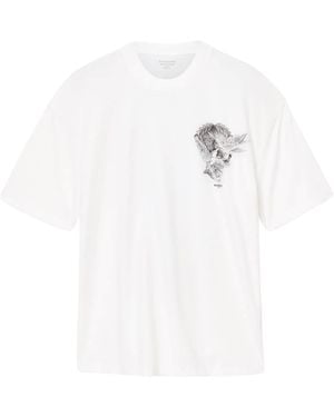 AllSaints Cotton Mysteries Graphic T-Shirt - White