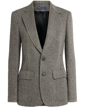 Polo Ralph Lauren Linen-Silk-Wool Heritage Blazer - Grey