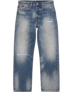 Polo Ralph Lauren Heritage Straight Distressed Jeans - Blue