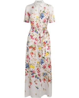 Mary Katrantzou Cotton-Blend Como Maxi Dress - White