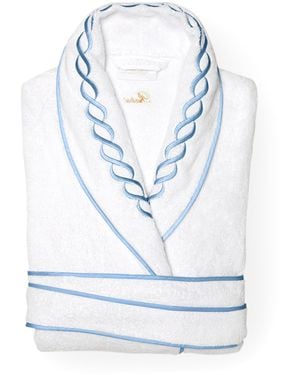 Pratesi Cotton Treccia Bathrobe - Blue