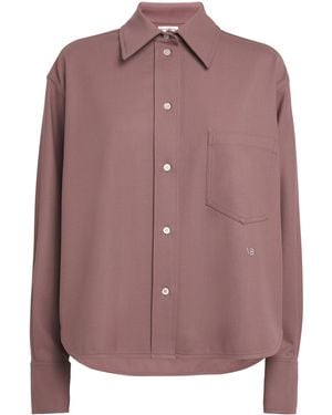 Victoria Beckham Cropped Long-Sleeve Shirt - Brown