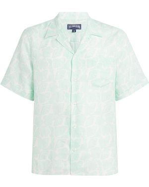 Vilebrequin Linen Seashells Charli Shirt - Blue