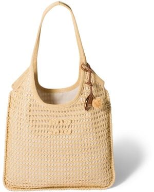 Miu Miu Crochet Ivy Cross-Body Bag - Natural