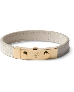 Prada Saffiano Leather Bracelet - Natural