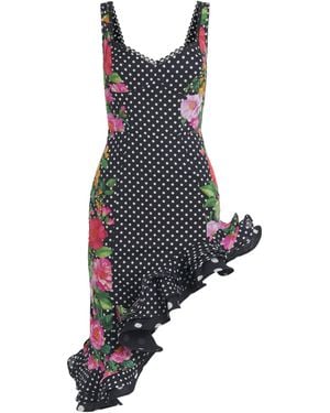 Charo Ruiz Floral Polka-Dot Almara Mini Dress - Blue