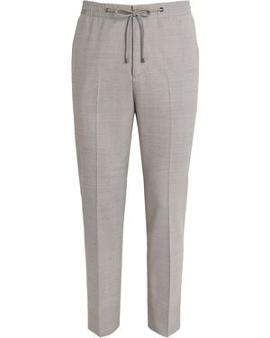 Corneliani Virgin Wool Drawstring Trousers - Grey
