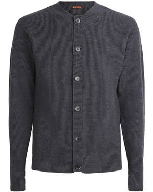Barena Virgin Wool Ribbed Cardigan - Grey