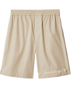 【関税＆送料込み】Burberry Nylon Shorts Nylon Cotton Shorts in Teacup - Women | Burberry® Official