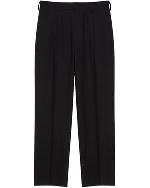 Givenchy Wool Tapered Tailored Trousers - Black