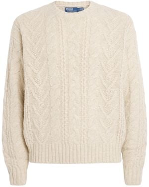 Polo Ralph Lauren Wool-Blend Cable-Knit Jumper - White