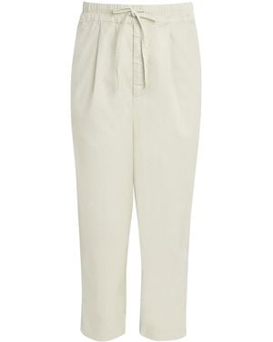 Officine Generale Cotton-Blend Drawstring Peterson Trousers - White