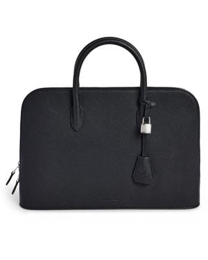 dunhill Leather Bourdon 41 Briefcase - Black