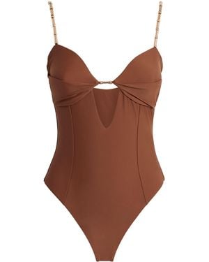 Devon Windsor Cut-Out Dawn Swimsuit - Brown