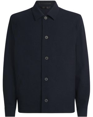 Sunspel Stretch-Wool Seersucker Jacket - Blue