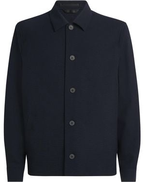 Sunspel Stretch-Wool Seersucker Jacket - Blue