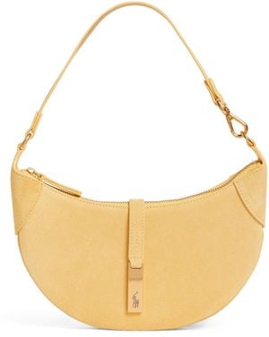 Polo Ralph Lauren Small Suede Polo Id Shoulder Bag - Metallic