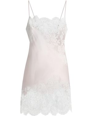 Carine Gilson Silk Babydoll Julia Slip Dress - White