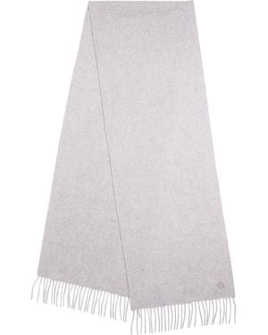 Harrods Cashmere Woven Scarf - White