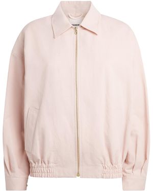 Sandro Satin Wide-Leg Trousers - Pink