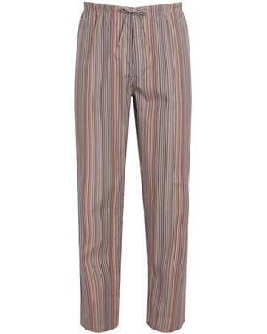Paul Smith Cotton Signature Stripe Pyjama Pants - Grey