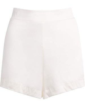 Aubade Silk-Blend Midnight Whisper Shorts - White