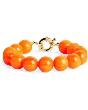 Timeless Pearly Beaded Bracelet - Orange