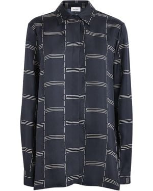 Matteau Silk Twill Shirt - Blue