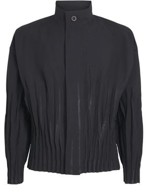 IM MEN Pleated Waft Jacket - Blue