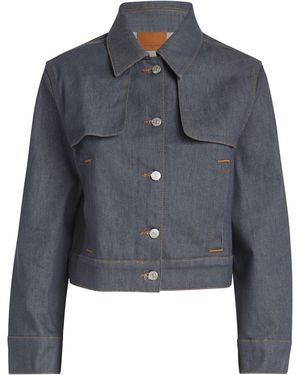 Claudie Pierlot Spread-Collar Denim Jacket - Blue