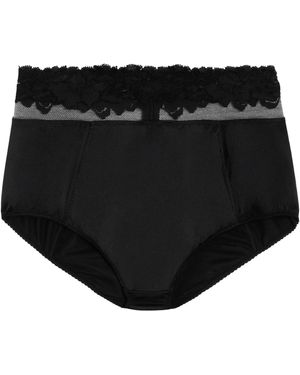 Dolce & Gabbana Silk-Blend Lace Briefs - Black