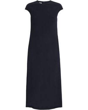Nomadissem Silk Shirred Midi Dress - Blue