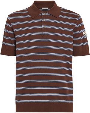 Moncler Cotton Polo Shirt - Brown