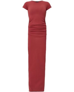 AllSaints Stretch-Organic Cotton Katarina Maxi Dress - Red
