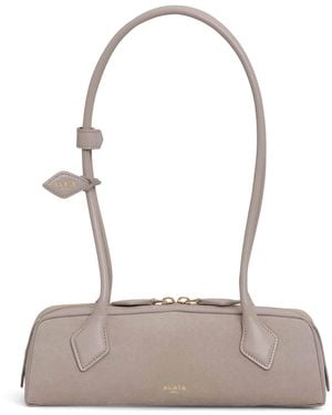 Alaïa Small Suede Le Teckel Shoulder Bag - Natural