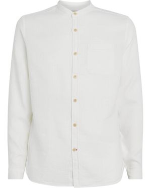 Oliver Spencer Linen Cotton-Blend Grandad Shirt - White