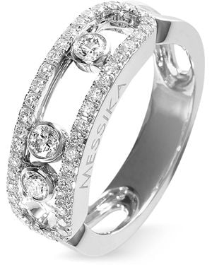 Messika Move Classique And Diamond Pavé Ring - Metallic