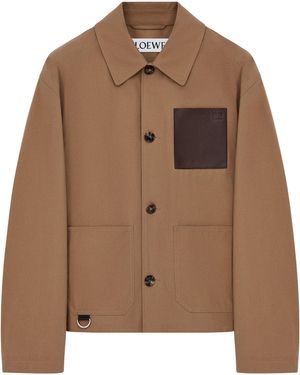 Loewe Cotton Workwear Jacket - Brown
